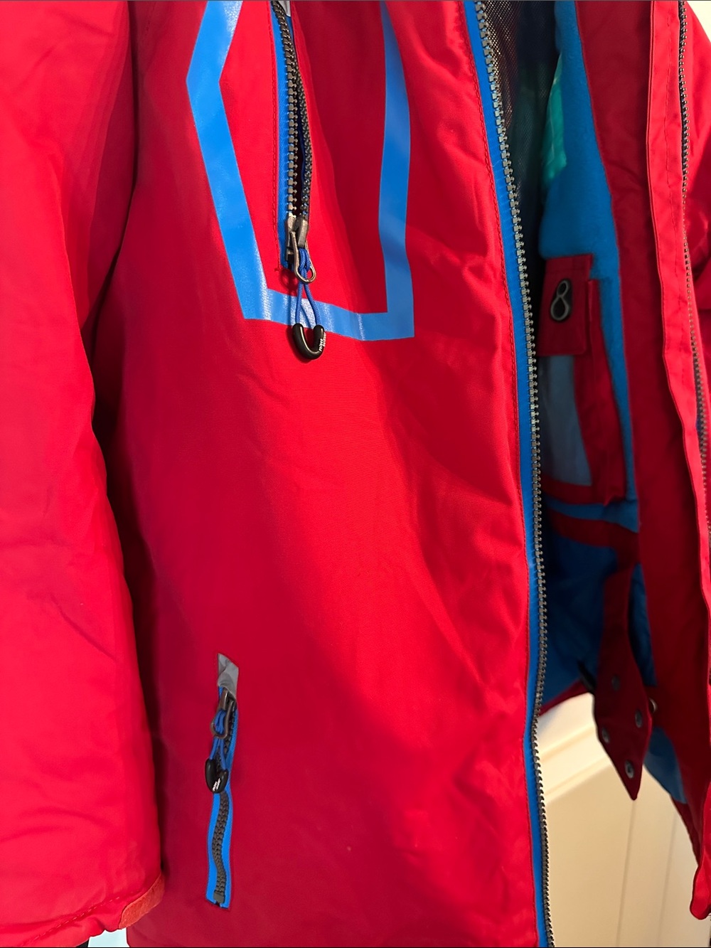 Phibee Kids Waterproof Ski Jacket Winter Snow coat Red/Blue size 14 (EU 158-164) - Picture 13 of 16